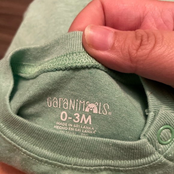 Garanimals Green Full Speed ahead onesie and Orange shorts matching Set size 0/3 - Picture 4 of 5